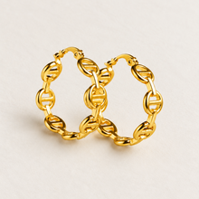 Cargar imagen en el visor de la galería, Aretes Capri Acero Dorado
