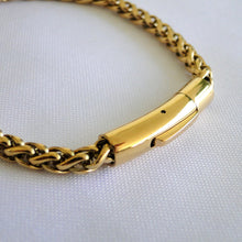 Cargar imagen en el visor de la galería, Pulsera de Espiga Acero Dorado