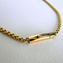 Cargar imagen en el visor de la galería, Cadena Espiga Acero Dorado