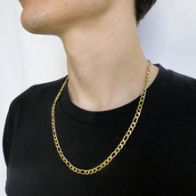 Cargar imagen en el visor de la galería, Cadena tipo Figaro Acero Dorado
