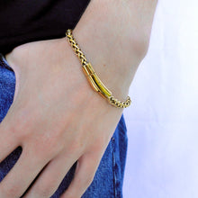 Cargar imagen en el visor de la galería, Pulsera de Espiga Acero Dorado