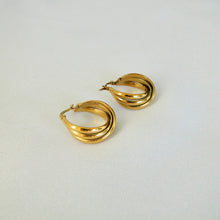 Cargar imagen en el visor de la galería, Aretes Florentina Acero Dorado