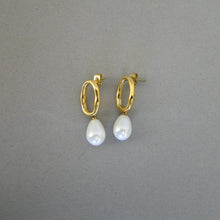 Cargar imagen en el visor de la galería, Aretes Marimar Acero Dorado