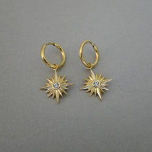 Cargar imagen en el visor de la galería, Aretes Stella Acero Dorado