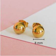 Cargar imagen en el visor de la galería, Aretes Clasicos Acero Dorado