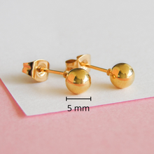 Cargar imagen en el visor de la galería, Aretes Clasicos Acero Dorado