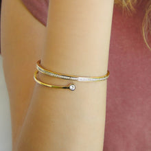 Cargar imagen en el visor de la galería, Aro Double Line Acero Dorado