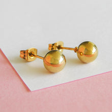 Cargar imagen en el visor de la galería, Aretes Clasicos Acero Dorado