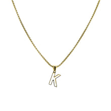Cargar imagen en el visor de la galería, Collar Iniciales Acero Dorado