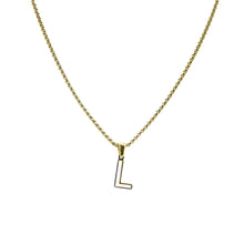 Cargar imagen en el visor de la galería, Collar Iniciales Acero Dorado