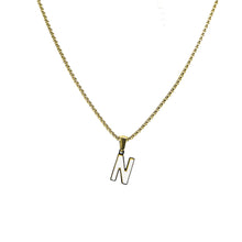 Cargar imagen en el visor de la galería, Collar Iniciales Acero Dorado