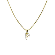 Cargar imagen en el visor de la galería, Collar Iniciales Acero Dorado