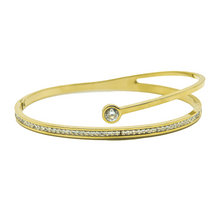 Cargar imagen en el visor de la galería, Aro Double Line Acero Dorado