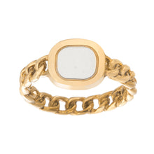 Cargar imagen en el visor de la galería, Anillo Dorado Acero Cadena