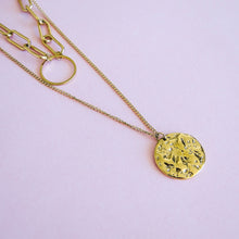 Cargar imagen en el visor de la galería, Collar Coin Acero Dorado