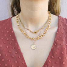 Cargar imagen en el visor de la galería, Collar Link Acero Dorado