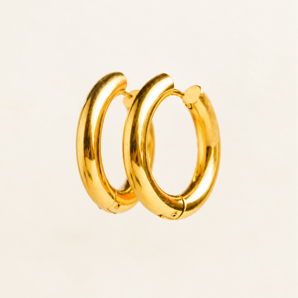 Aretes Aurea Acero Dorado