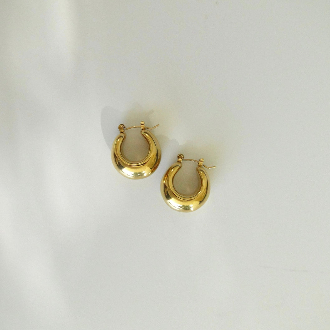 Aretes Diana Acero Dorado