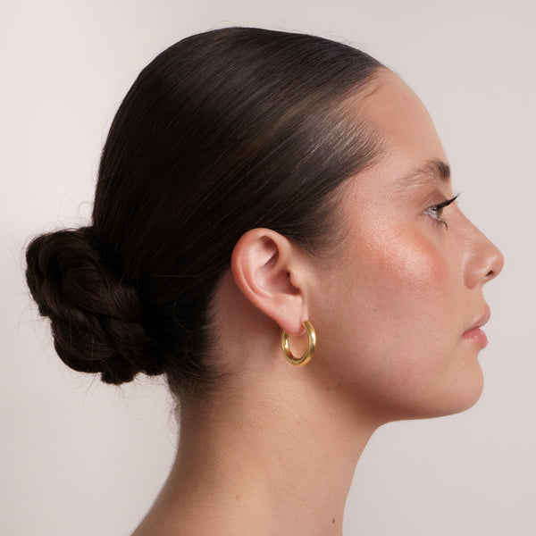 Aretes Aurea Acero Dorado