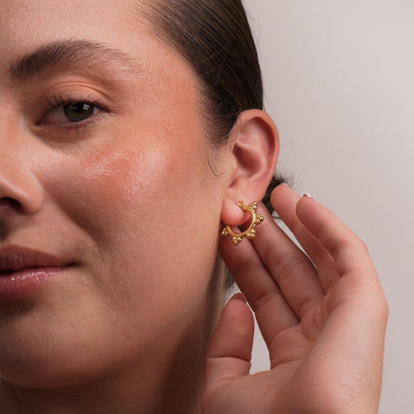 Aretes Gala Acero Dorado