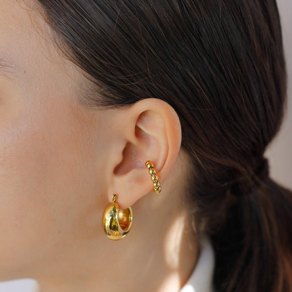 Aretes Diana Acero Dorado