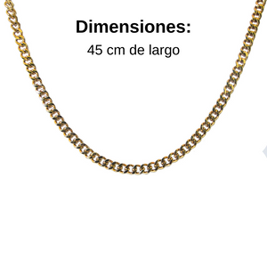 Collar Thick Chain Acero Dorado