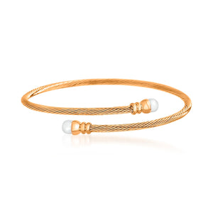 Aro Pearls Acero Dorado