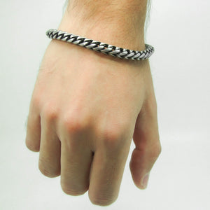 Pulsera de cadena mate espiga en acero