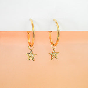 Aretes Star Acero Dorado