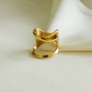 Anillo Acero Dorado 