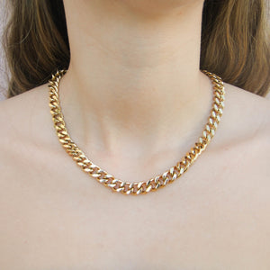 Collar Thick Chain Acero Dorado